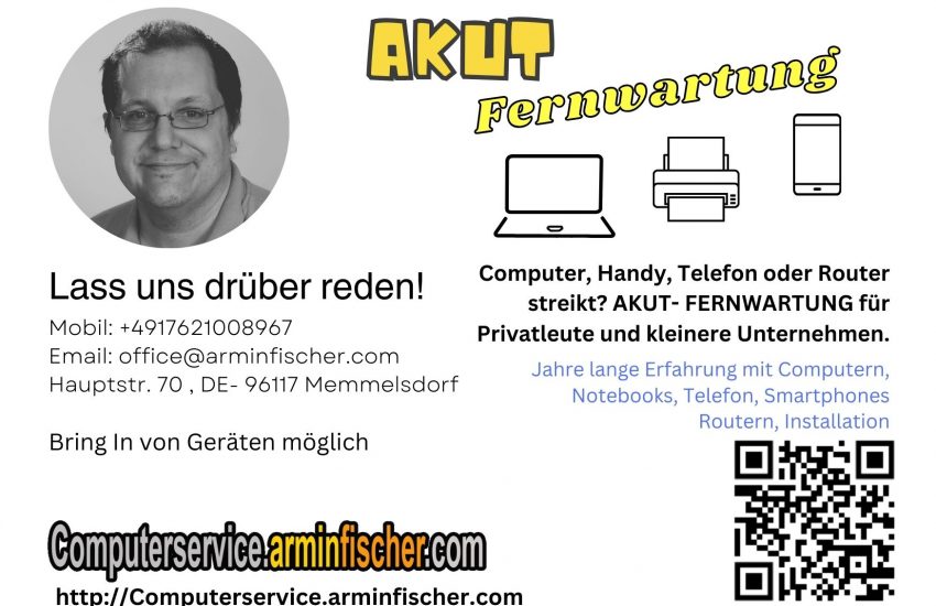AKUT-FERNWARTUNG . Computerservice.arminfischer.com